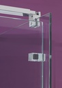 Stabilisationstange Eckig Glas – Wand mattverchromt von 1440-1600mm verstellbar Glasstärke 6mm bis 10mm